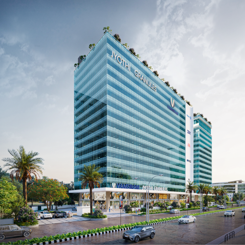 Blue Apple Cloud Technologies Hyderabad office building with modern architecture