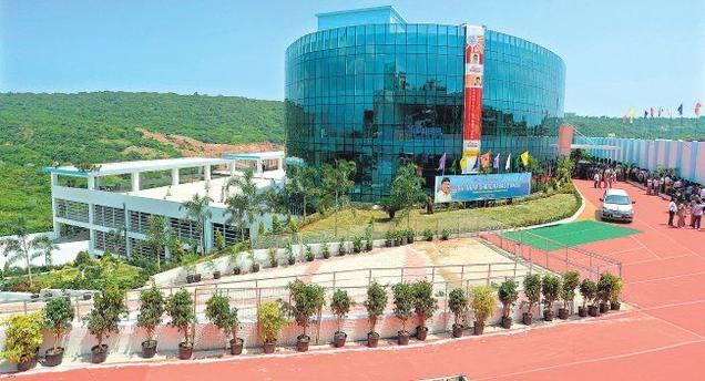 Blue Apple Cloud Technologies Vizag office with coastal city view